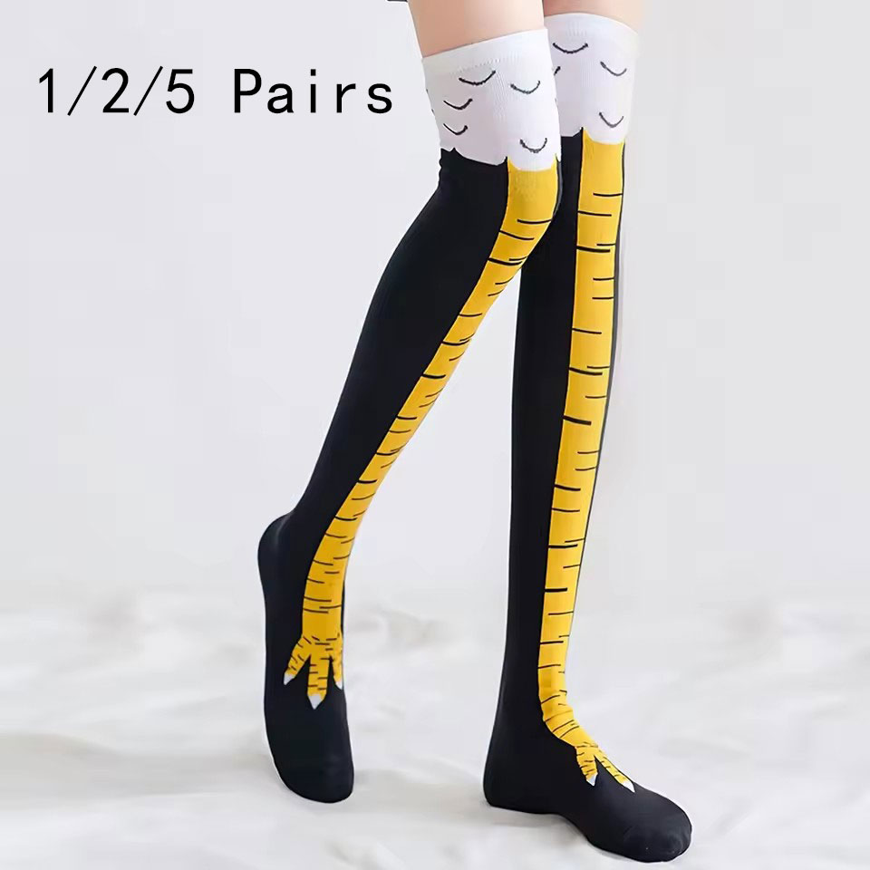 Funny Chicken Leg Socks - 1/2/5/10 paia di calzini alti al