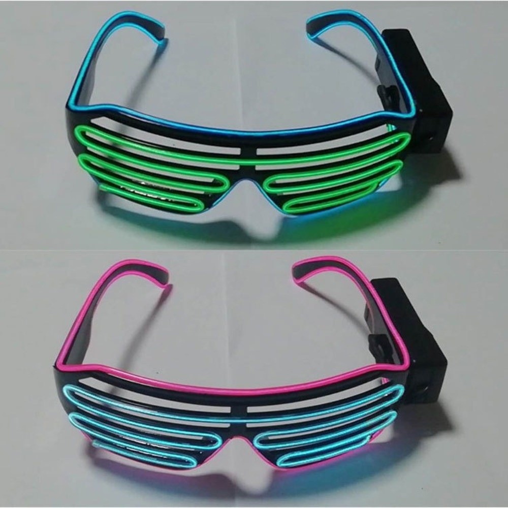 Glow In The Dark Party Glasses - Occhiali LED Wireless Luminosi a Doppio