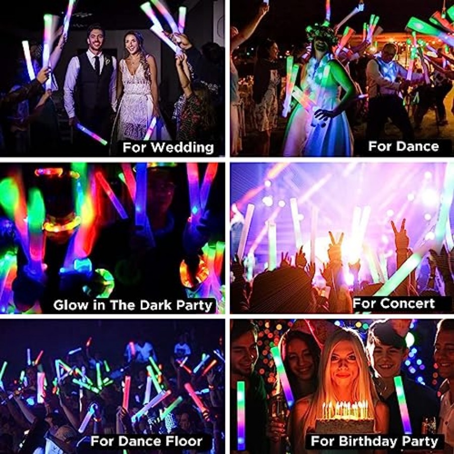 Confezione di bastoncini lumin - Flashing Led Foam Sticks Party recensione e prezzo