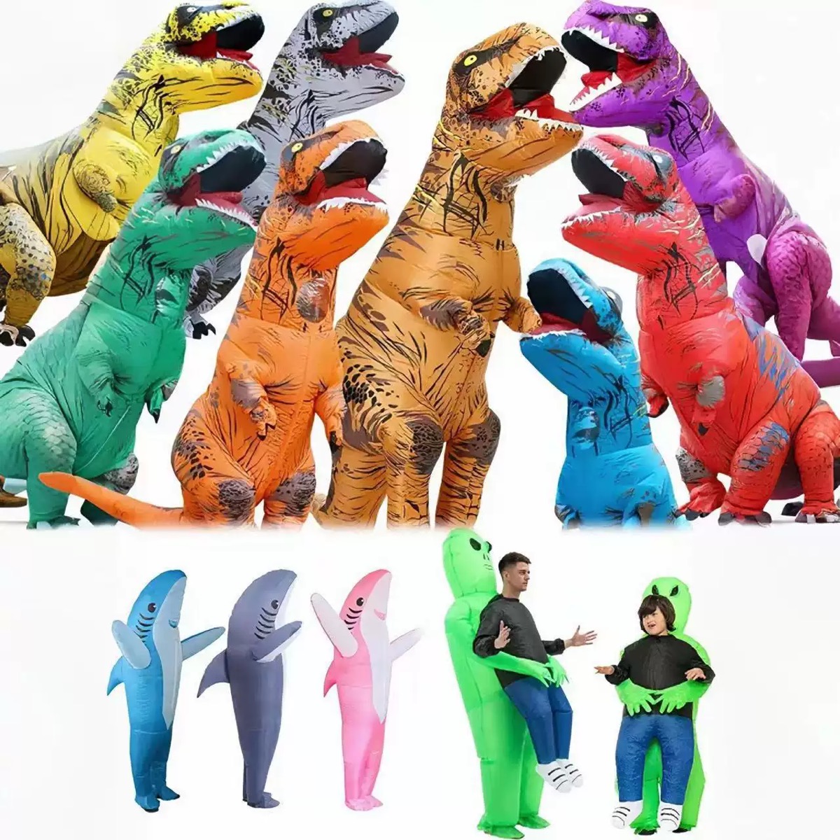 Costume Gonfiabile da T-Rex pe - Inflatable Dinosaur Costume Adult recensione e prezzo