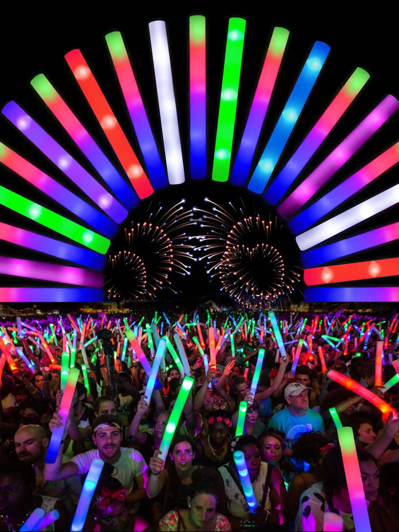 20/30 bastoncini luminosi a LE - Flashing Led Foam Sticks Party recensione e prezzo