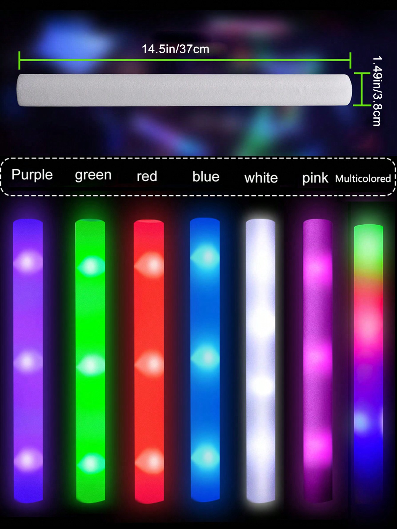20/30pcs LED Foam Glow Sticks  - Flashing Led Foam Sticks Party recensione e prezzo
