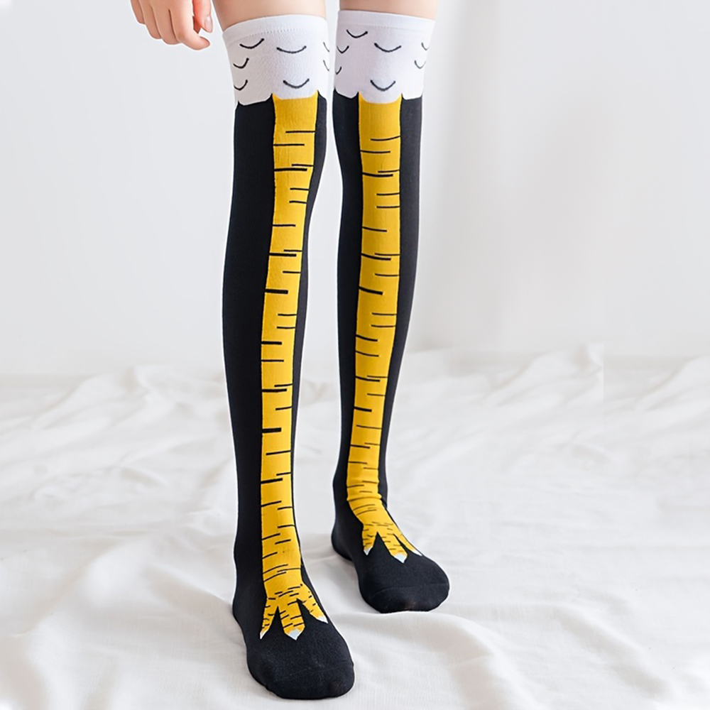 1 Paio di Calze al Ginocchio d - Funny Chicken Leg Socks recensione e prezzo