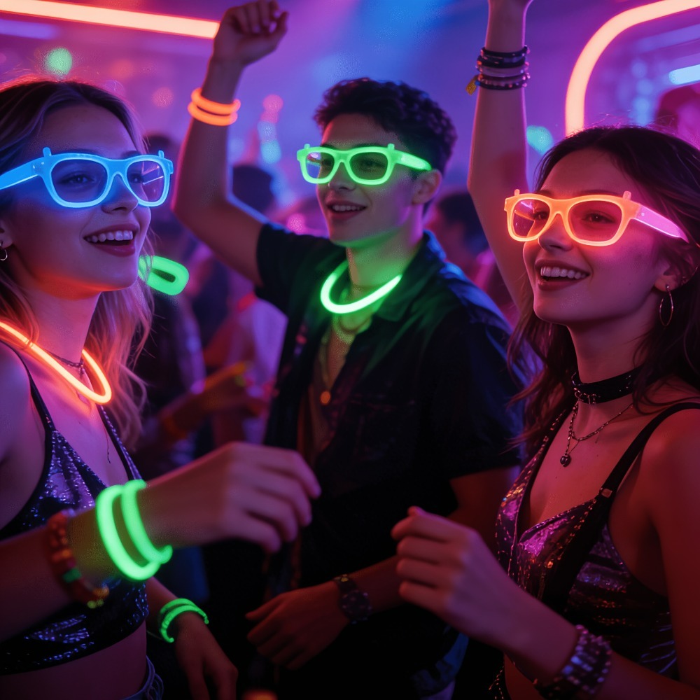 Occhiali fluorescenti UV che s - Glow In The Dark Party Glasses recensione e prezzo
