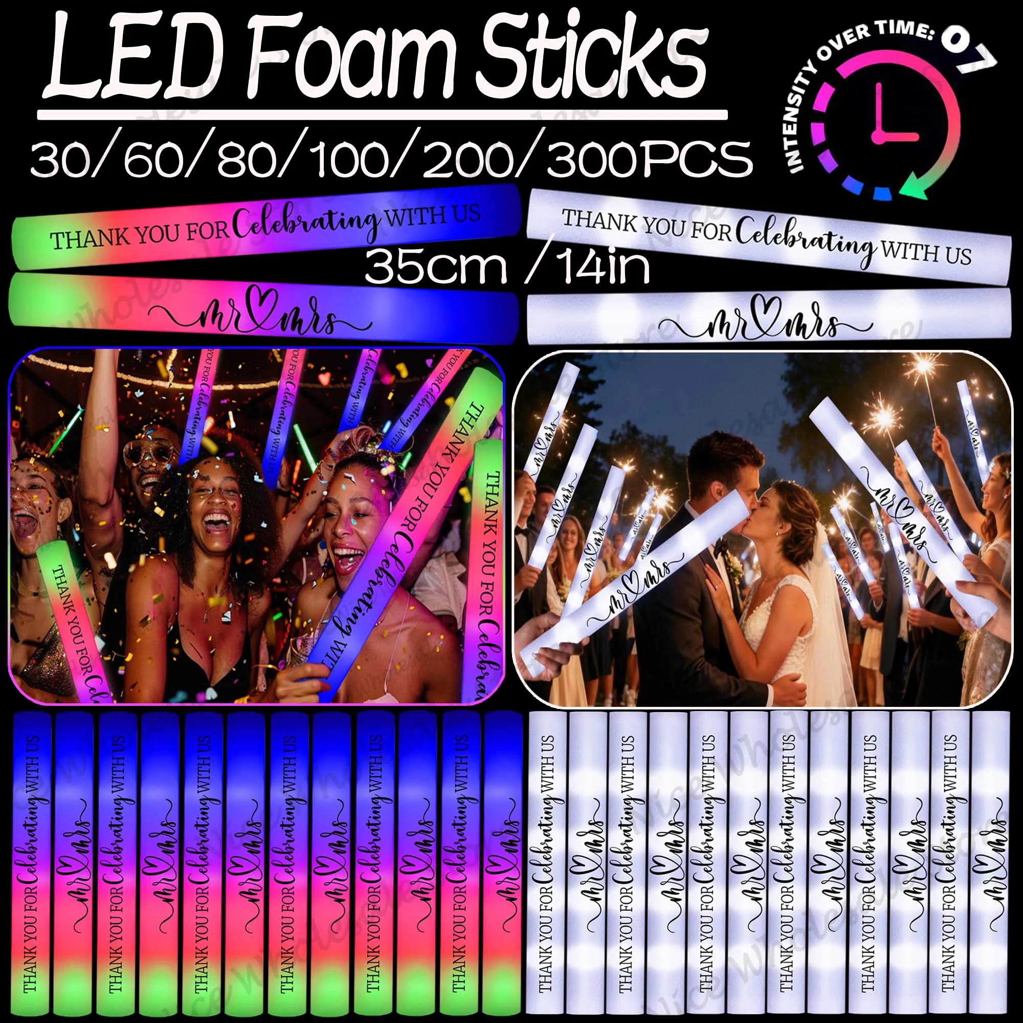 Bastoncini luminosi a LED in c - Flashing Led Foam Sticks Party recensione e prezzo